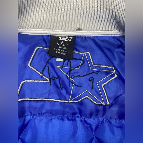 Vintage Starter Dallas Cowboys Tony Romo #9 NFL Satin Bomber Jacket Men Size XL - Picture 5 of 12